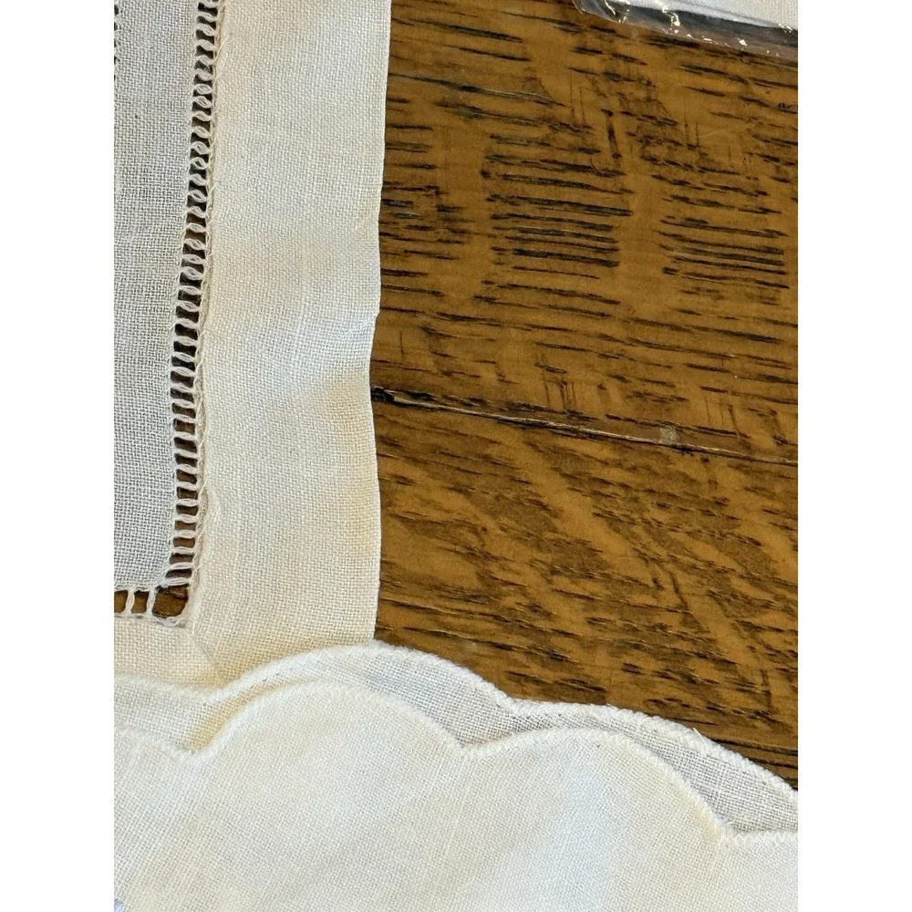 Set of 4 Linen Beige Mini Placemats 8
